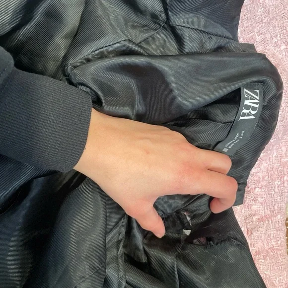 zara Pink and black tweed blazer size small - Picture 8 of 10